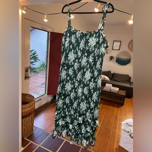 Abercrombie and Fitch Tie-Strap Smocked Midi Dress, size XXLT